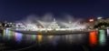 Bucharest ,Central fountain by night , Piata Unirii Royalty Free Stock Photo